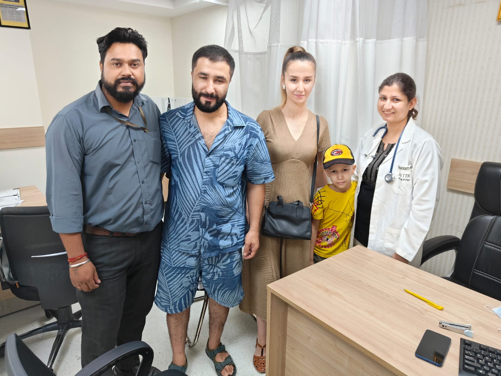 Jass with international patients at a partner hospital in India — photo 3
